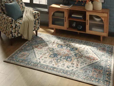 Ashley Wallney 5' X 7' Memory Foam Area Rug In Multi