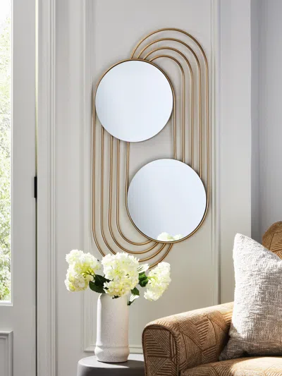 Ashley Warrenley Accent Mirror In Gold Finish