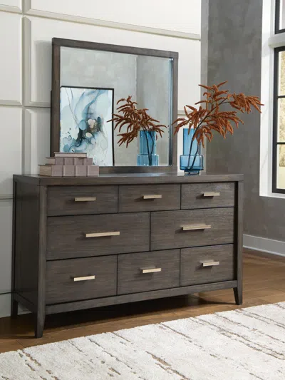 Ashley Westonfort Dresser And Mirror In Espresso