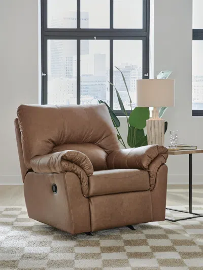 Ashley Whitlock Manual Recliner In Caramel