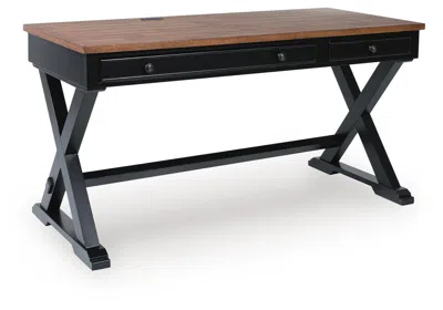 Ashley Wildenauer 60" Home Office Desk In Brown/black