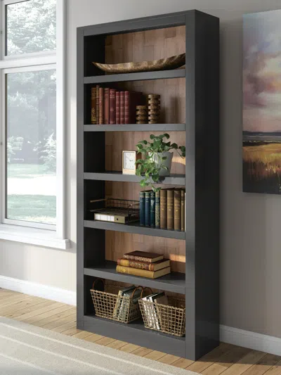 Ashley Wildenauer 75" Bookcase In Brown/black