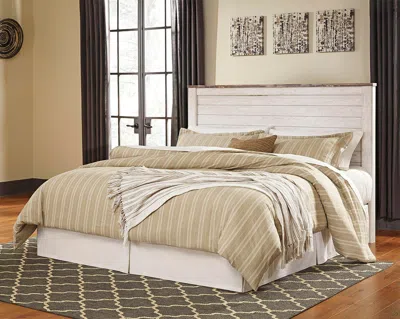 Ashley Willowton King/california King Panel Headboard In Whitewash