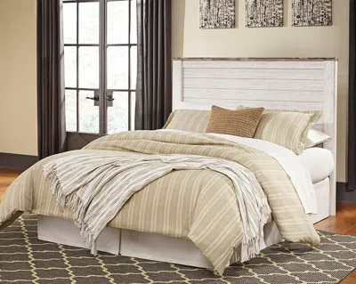 Ashley Willowton Queen Panel Headboard In Whitewash