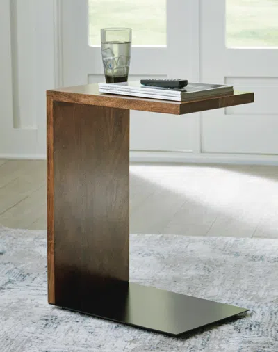 Ashley Wimshaw Accent Table In Brown/black