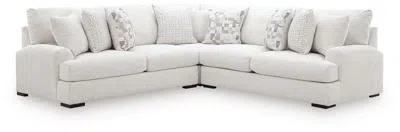 Ashley Wynncroft Manor 3-piece Next-gen Nuvella™ Performance Fabric Sectional In Chalk