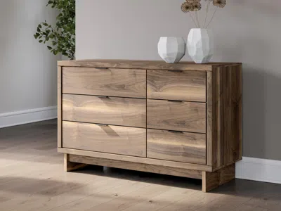 Ashley Zadilyn 51" 6 Drawer Dresser In Brown