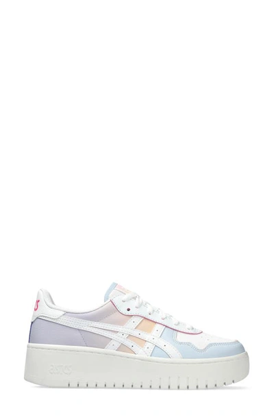 Asics Japan S Platform Sneaker In White/ Arctic Blue