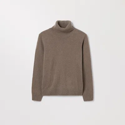 Asket The Cashmere Roll Neck Brown