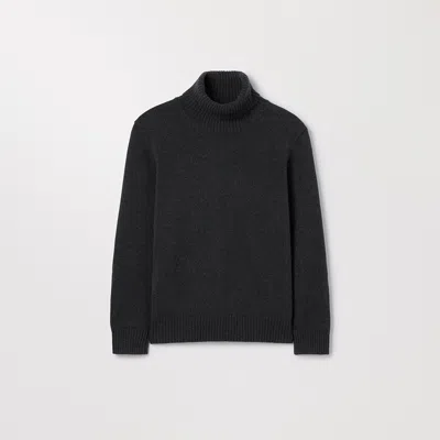 Asket The Cashmere Roll Neck Charcoal Melange