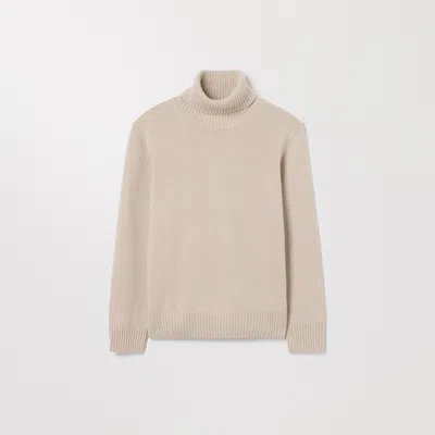 Asket The Cashmere Roll Neck Sand