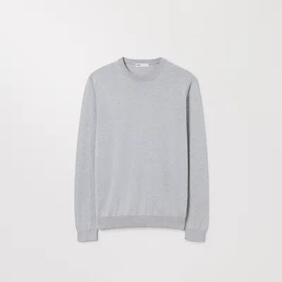 Asket The Cotton Sweater Grey Melange