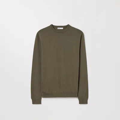 Asket The Cotton Sweater Olive
