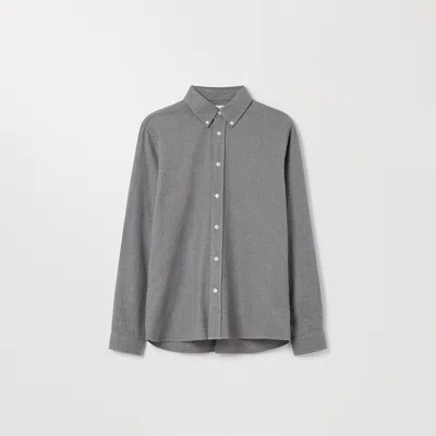 Asket The Flannel Shirt Grey Melange