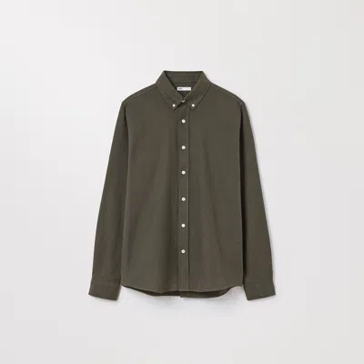 Asket The Flannel Shirt Khaki Green