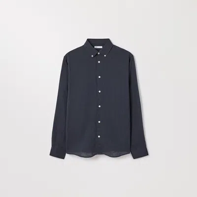Asket The Linen Shirt Dark Navy