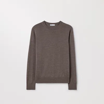 Asket The Merino Sweater Brown Melange