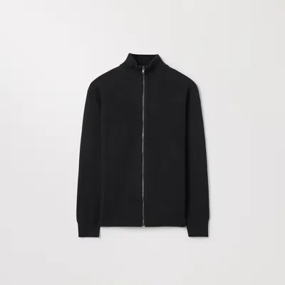Asket The Merino Zip Cardigan Black
