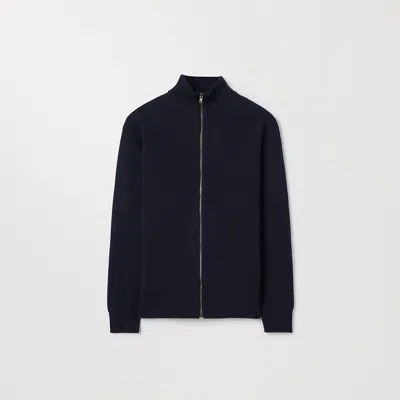 Asket The Merino Zip Cardigan Dark Navy
