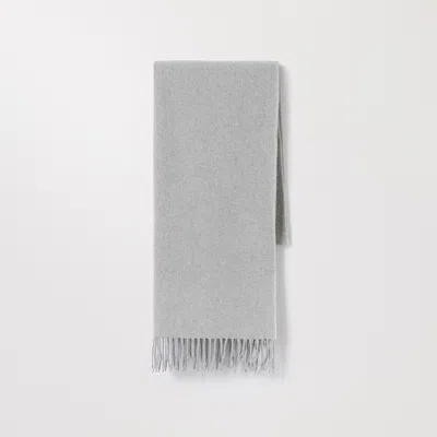 Asket The Oversized Cashmere Wool Scarf Grey Melange