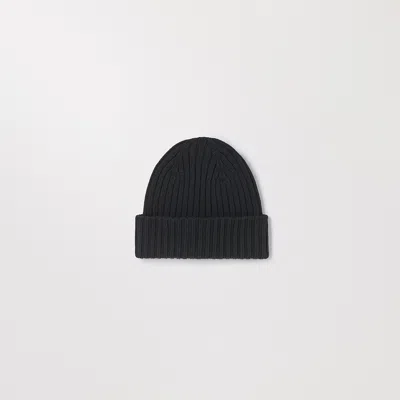 Asket The Ribbed Wool Beanie Black