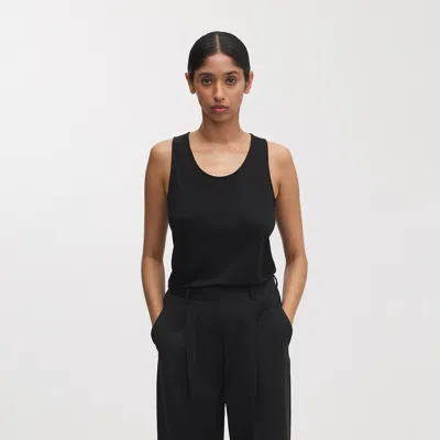 Asket The Scoop Neck Tank Top Black