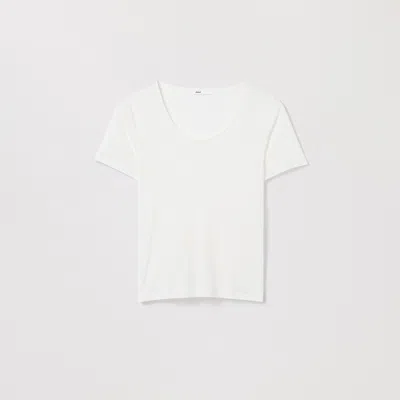 Asket The Scoop Neck Top Off White