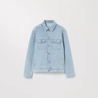Asket The Washed Denim Jacket Stone Bleach