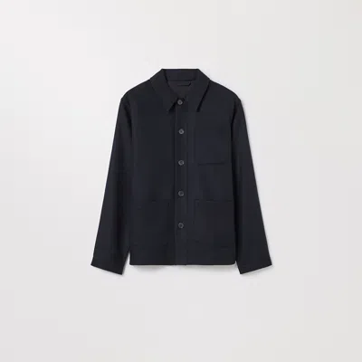 Asket The Wool Overshirt Dark Navy
