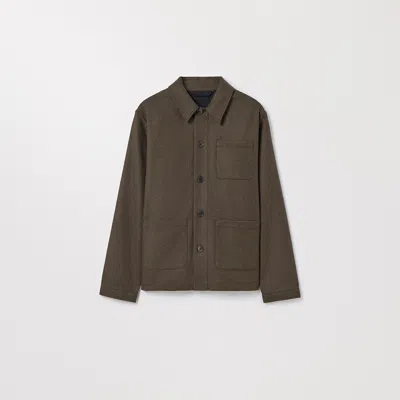 Asket The Wool Overshirt Khaki Green