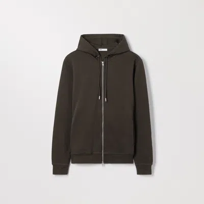 Asket The Zip Hoodie Mud Green