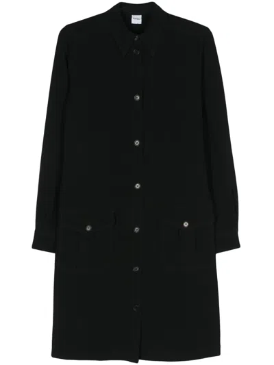 Aspesi Cady Midi Dress In Black