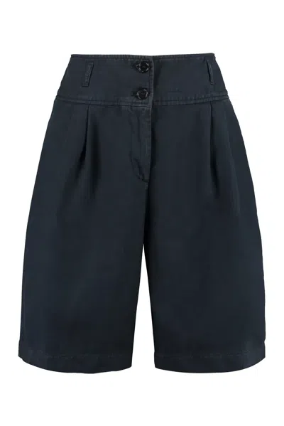 Aspesi Cotton Shorts In Blue