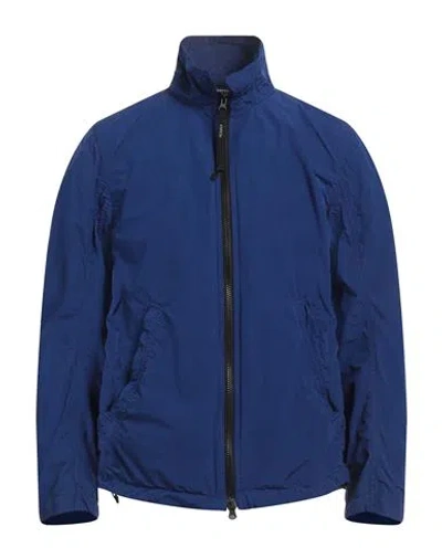 Aspesi Man Jacket Blue Size S Polyester, Polyamide In Blue