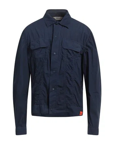 Aspesi Man Jacket Navy Blue Size Xl Cotton