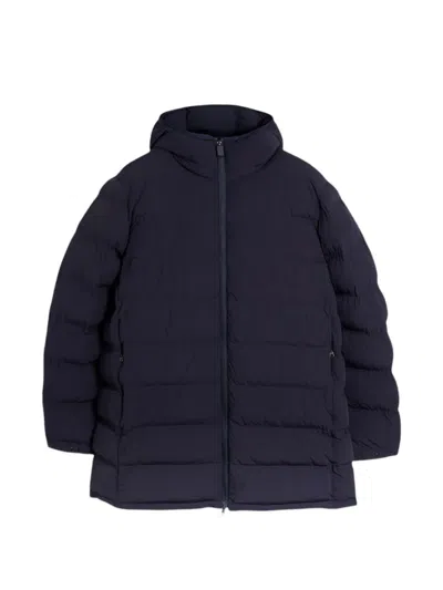 Aspesi Padded Hooded Jacket In Blue