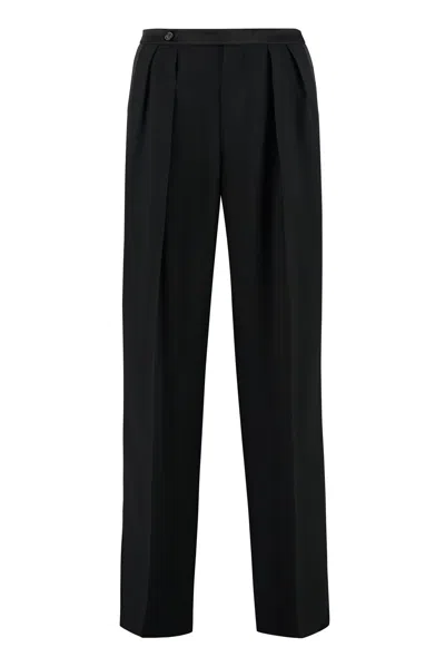 Aspesi Straight-leg Trousers In Black