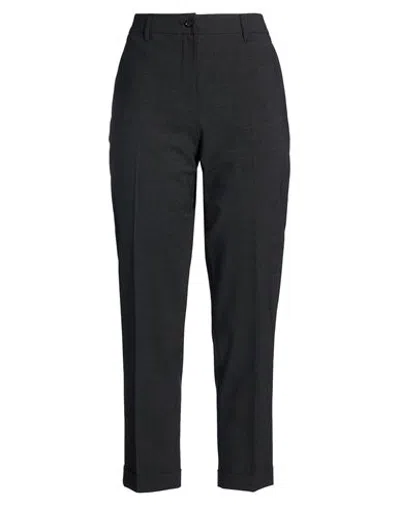 Aspesi Woman Pants Charcoal Size 8 Polyester, Virgin Wool, Elastane In Black
