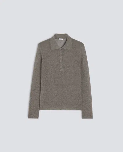 Aspesi Wool And Cashmere Blend Polo Shirt - Grey In Gray