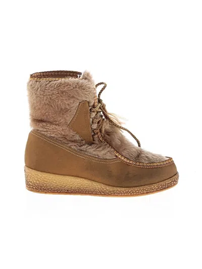 Pre-owned Assorted Brands Ankle Boots In Brown