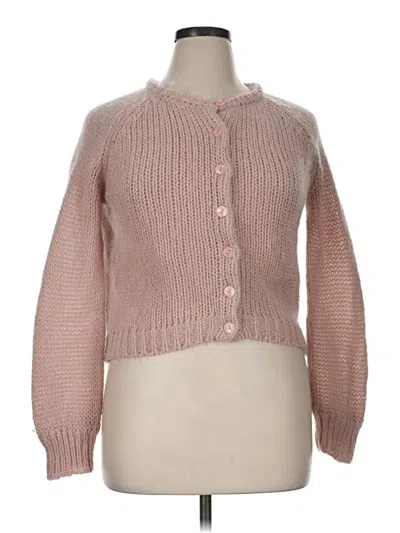 Pre-owned Assorted Brands Cardigan Sweater In Pink