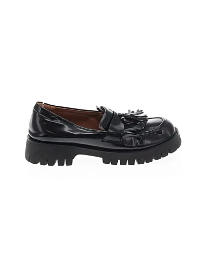 Pre-owned Assorted Brands Flats In Black