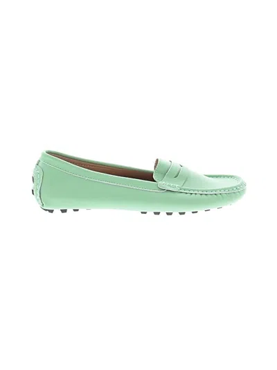Pre-owned Assorted Brands Flats In Green