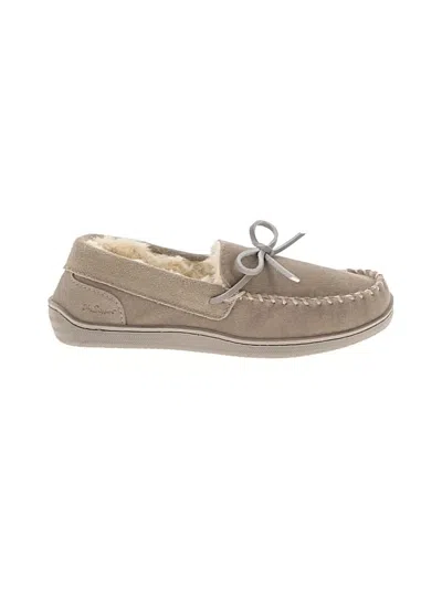 Pre-owned Assorted Brands Flats In Tan