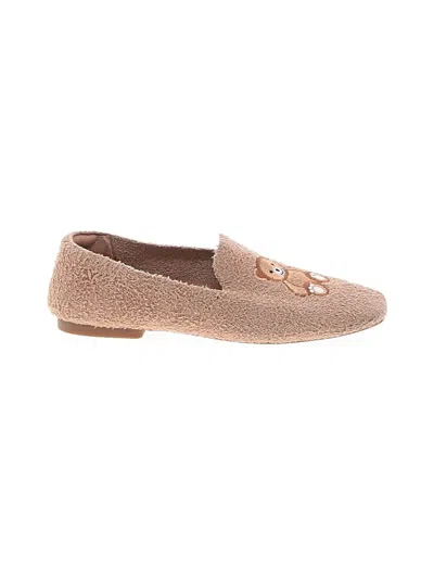 Pre-owned Assorted Brands Flats In Tan