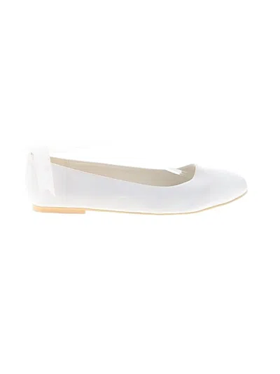 Pre-owned Assorted Brands Flats In White