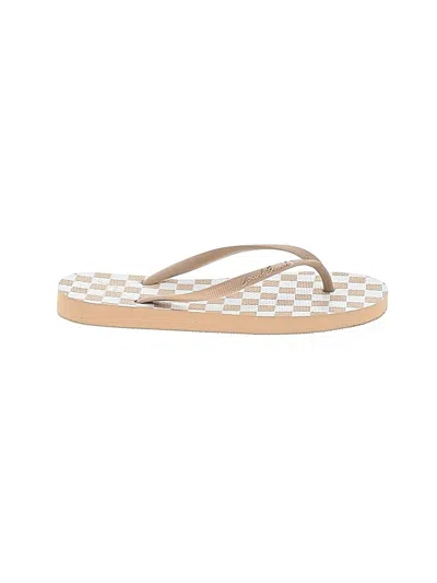 Pre-owned Assorted Brands Flip Flops In Ivory