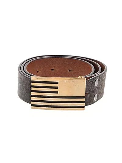 Pre-owned Assorted Brands Leather Belt In Brown