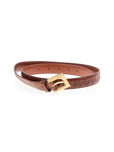 Pre-owned Assorted Brands Leather Belt In Brown