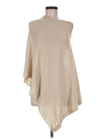 Pre-owned Assorted Brands Poncho In Tan